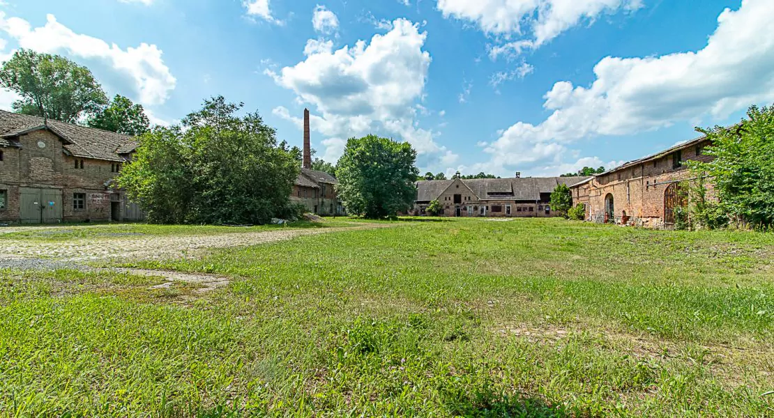 Denkmalimmobilie Kloster Zinna, Außenansicht mit Grünfläche