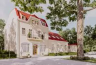 Denkmalimmobilie Rosenhof, Außenansicht des Objekts (frontal)