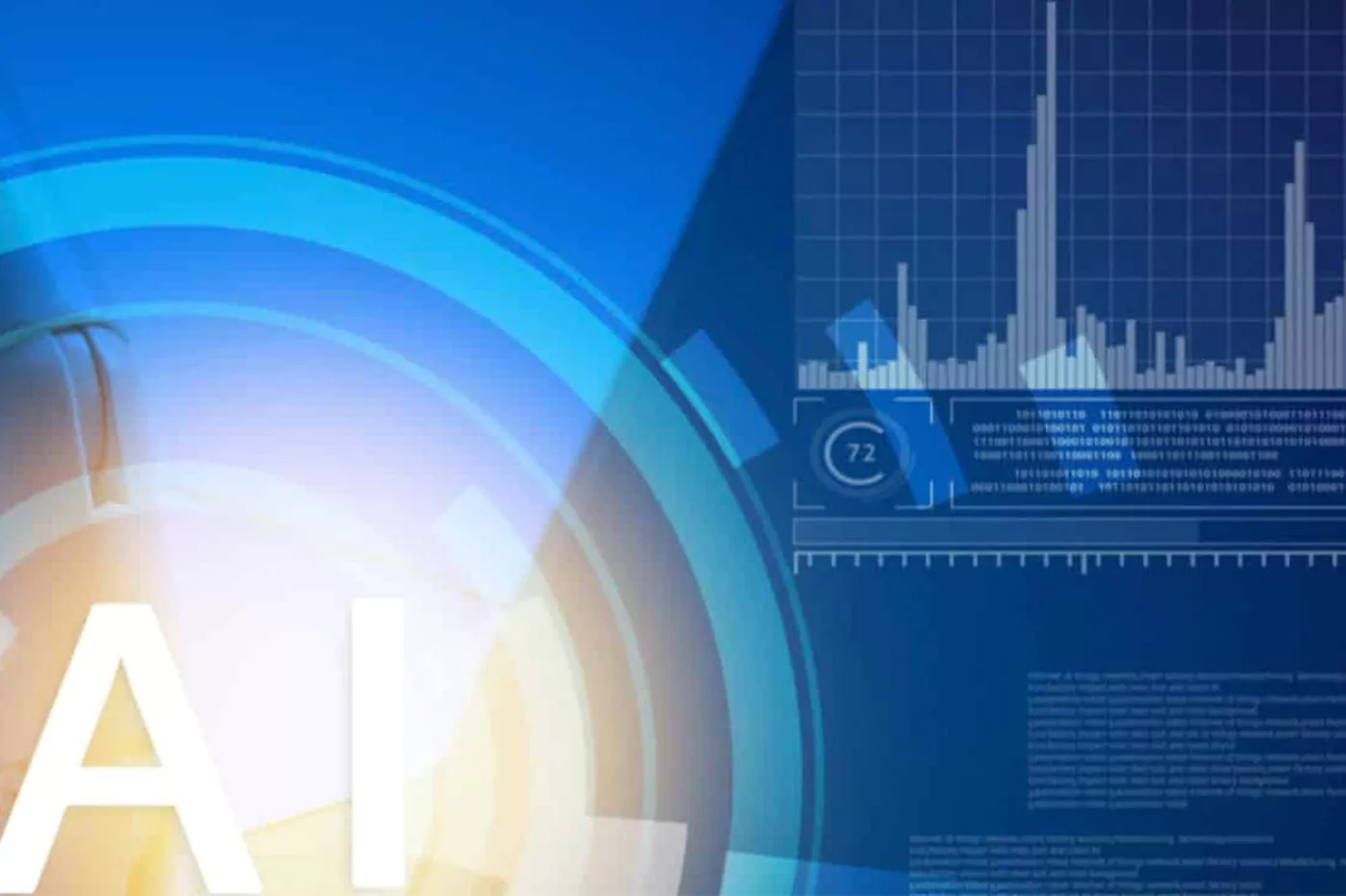 blaue Grafik mit exemplarischem Diagramm
