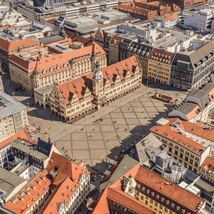 Althistorischer Marktplatz in Leipzig